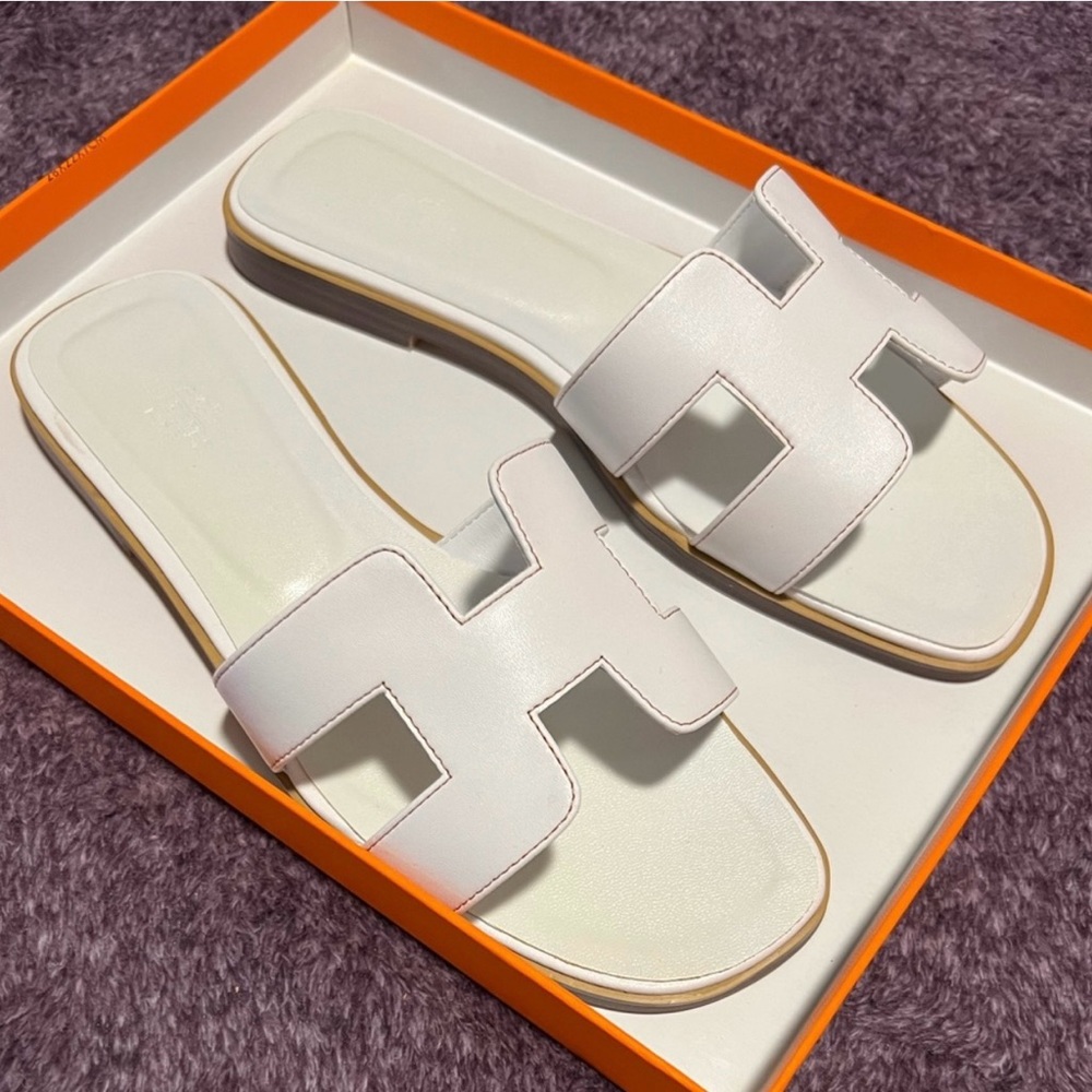 white fashion sandals